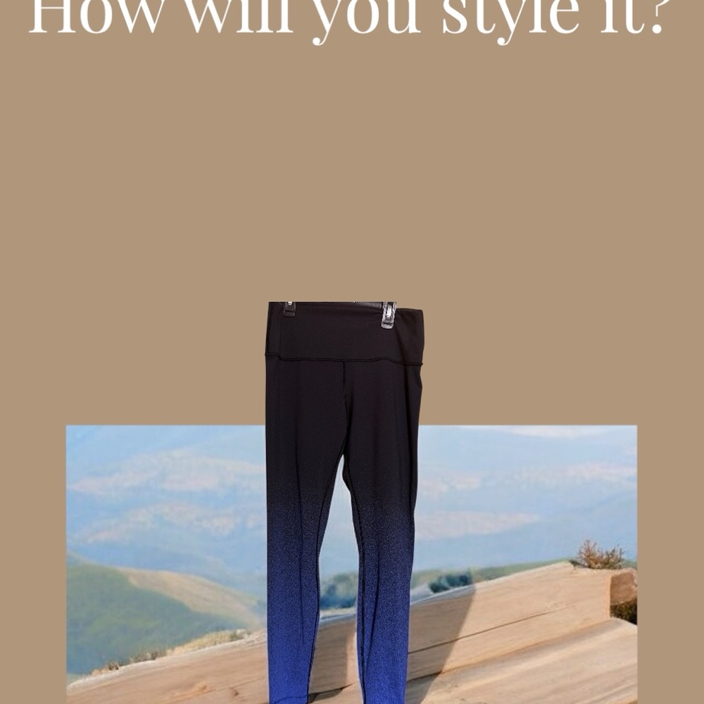 Lululemon Athletica Black and Blue Leggings